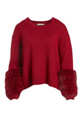 SHIELA ROUND NECK PULLOVER - BORDEAUX