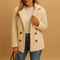 Short Winter Coat Women Tailored Fit Button Style