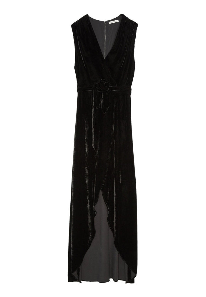 SIMMONS GATHERED SHLDR WRAP DS - BLACK