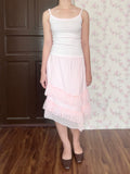 [Small Defect] Trumpet ruffle midi skirt (version 2)