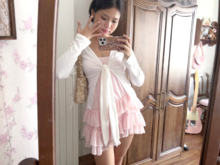 [Small Defect] Trumpet ruffle midi skirt (version 2)