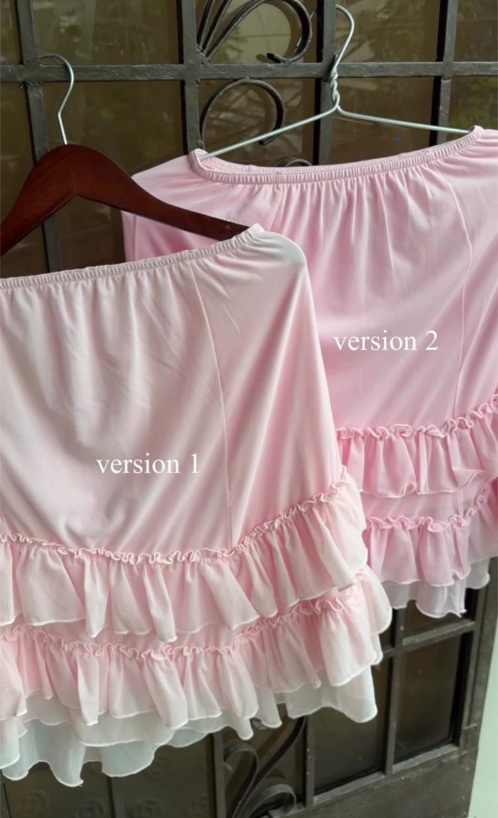 [Small Defect] Trumpet ruffle midi skirt (version 2)