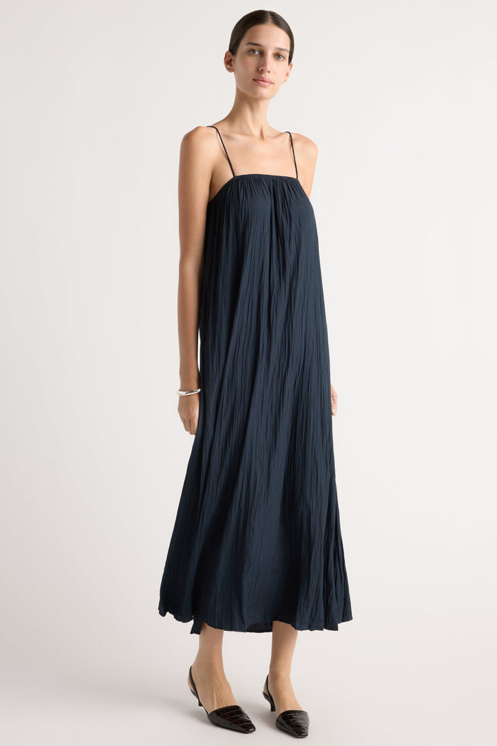 Karolina | Solange Crinkled Maxi Dress in Size Extra Small