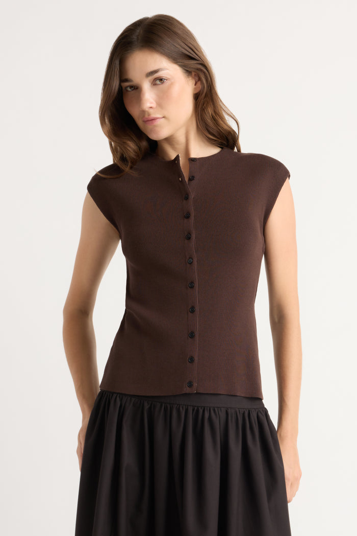 Renée | Solara Cotton Button Sweater Top in Size Small