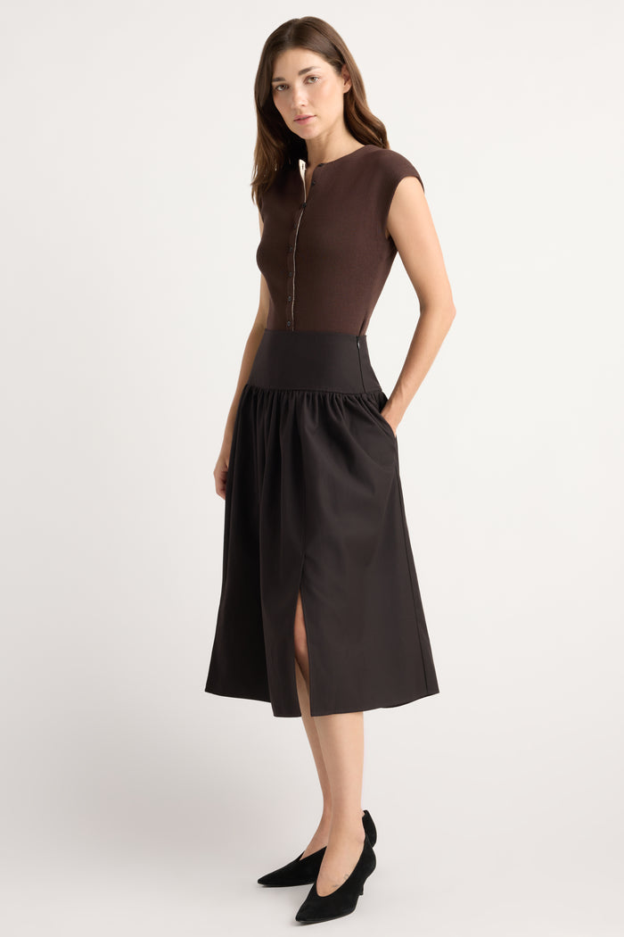 Renée | Solara Cotton Button Sweater Top in Size Small