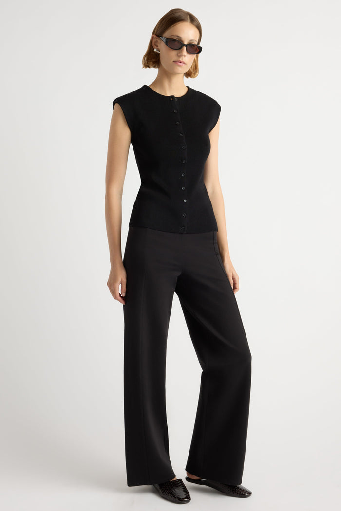 Mali | Solara Cotton Button Sweater Top in Size Small