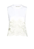 SOMER LACE HEM SHELL - WHITE