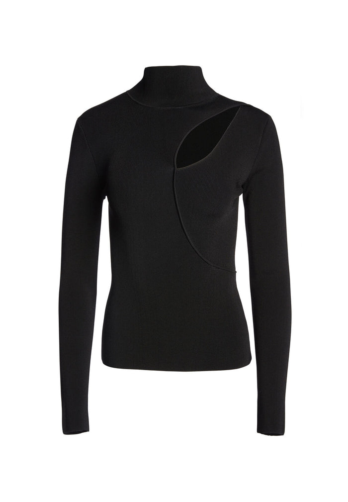 SOPHIE CUTOUT TURTLENK - BLACK