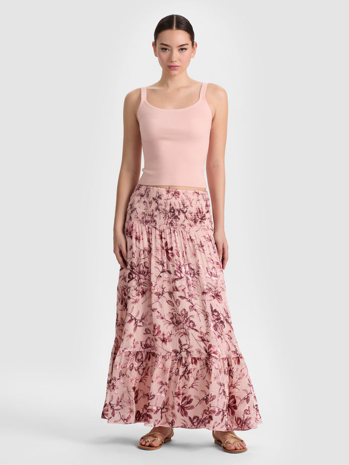 STEVIE MAXI SKIRT - MYSTIC GARDEN ENGLISH ROSE