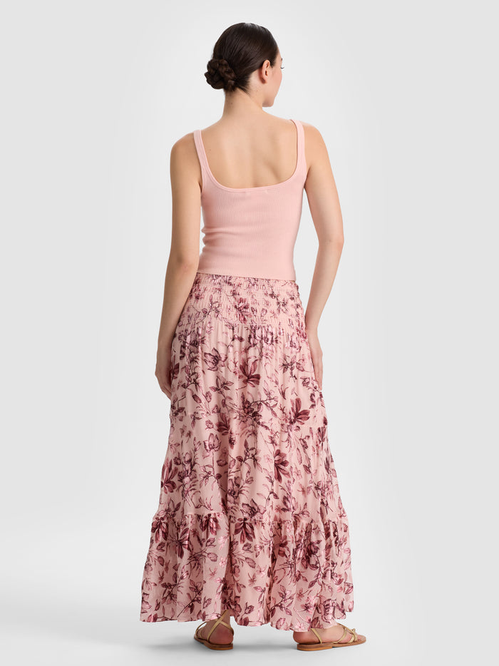STEVIE MAXI SKIRT - MYSTIC GARDEN ENGLISH ROSE