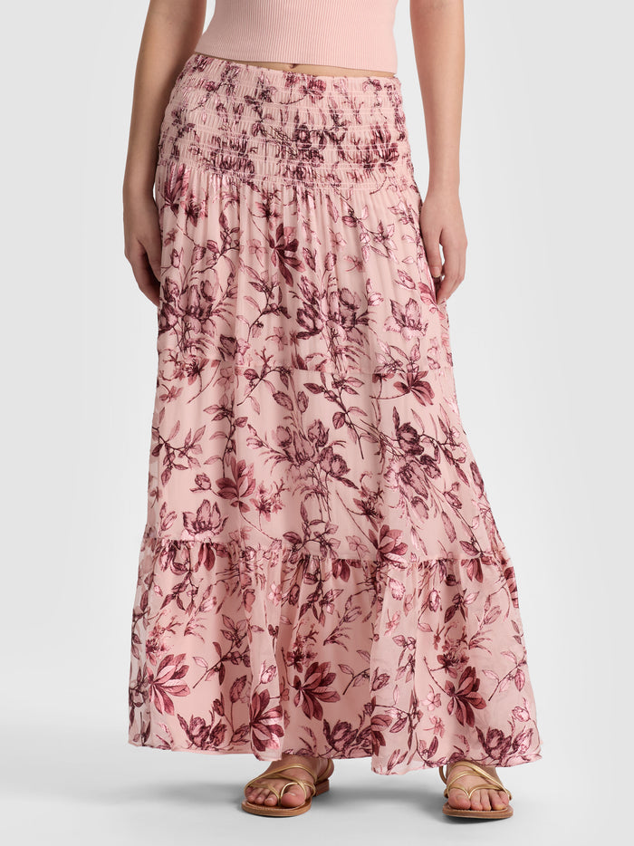 STEVIE MAXI SKIRT - MYSTIC GARDEN ENGLISH ROSE