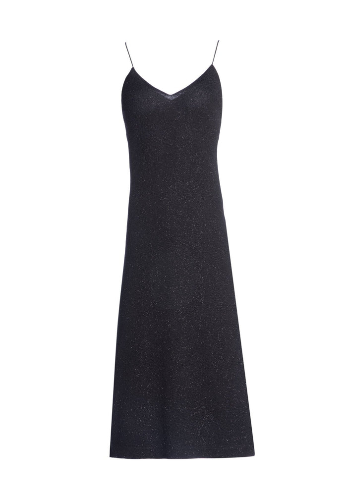 STILA FITTED SIDESLIT MIDI DRS - BLACK