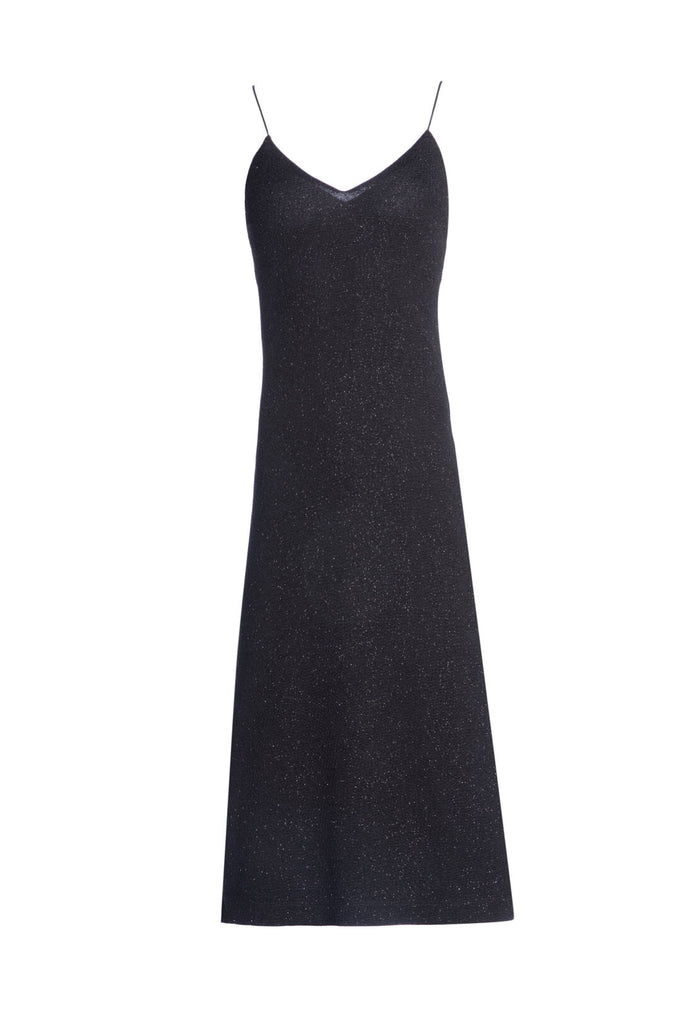 STILA FITTED SIDESLIT MIDI DRS - BLACK