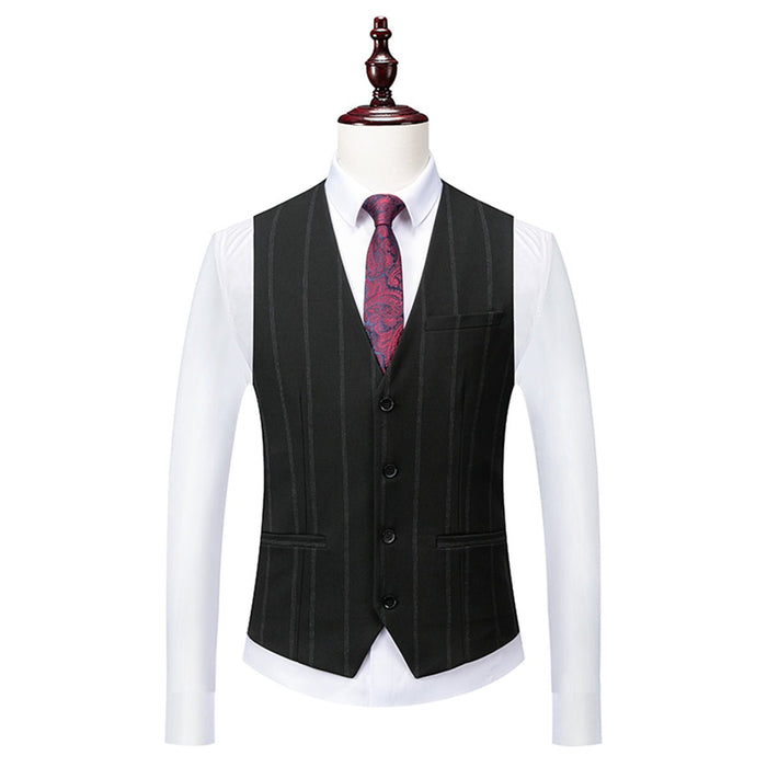 Suit Men Elegant Slim 3 Piece Formal Set