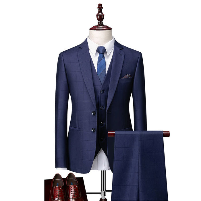 Suit Men Slim Fit Formal 3 Piece Sharp Style