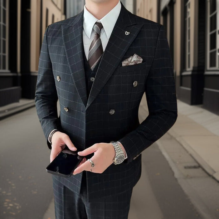Suit Set Men Classic 3 Piece Fit Timeless Style