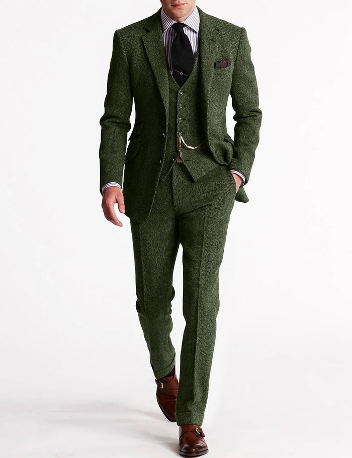 Suit Set Men Tailored Fit Elegance Classic Appeal