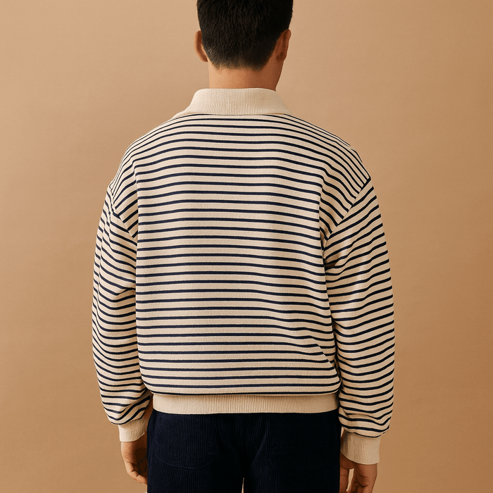 Sweater Men Half Zip Closure Design