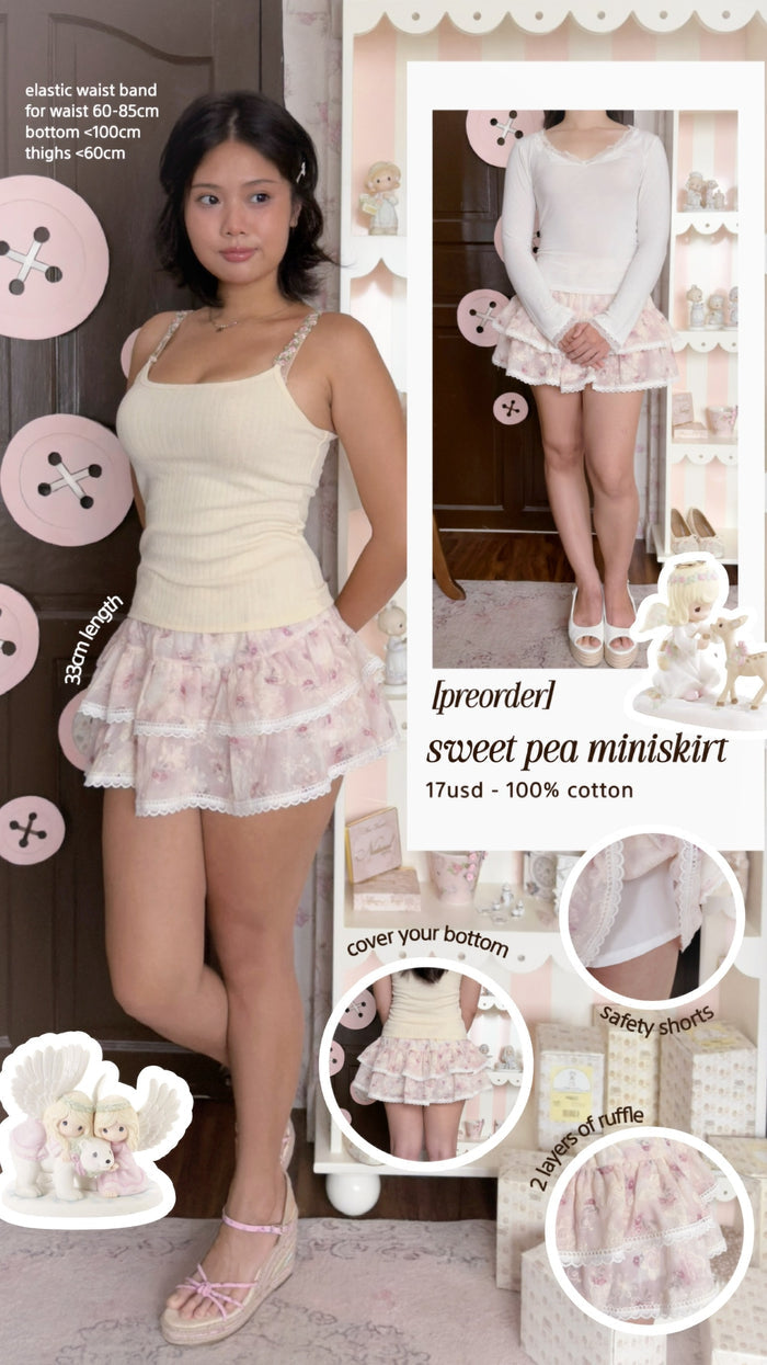 Sweet pea miniskirt