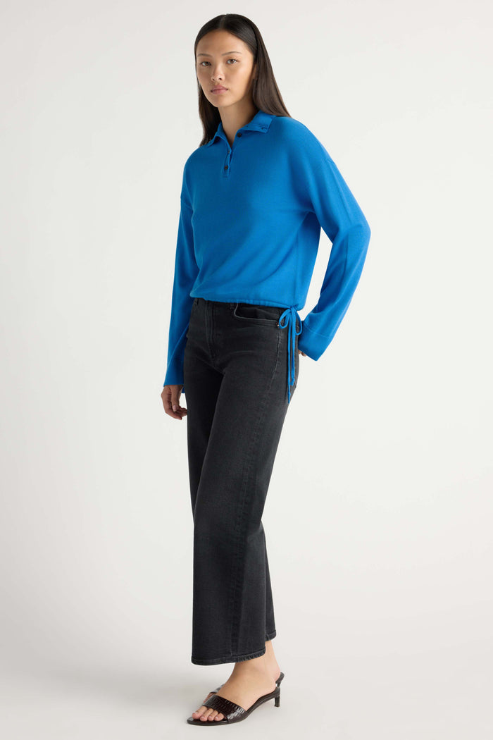 May-Li | Sybil Wool Button-Turtleneck Sweater in Size Small