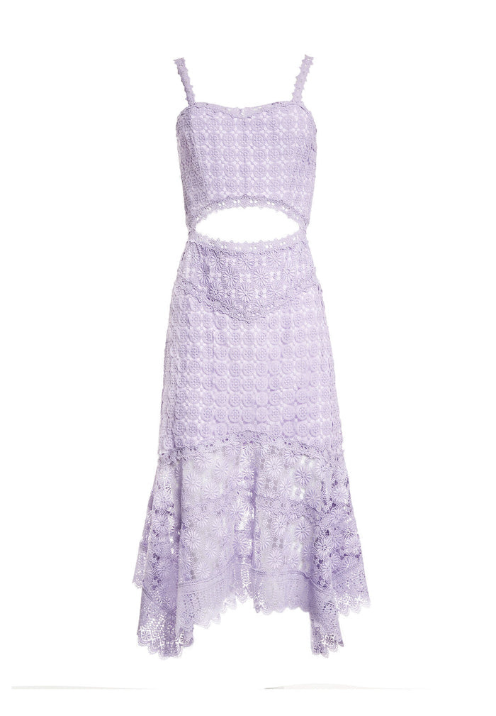 TAMIKA CUTOUT HANDKERCHIEF DRS - LILAC
