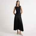 Karolina | Tamsin Ruched Drop-Waist Maxi Dress in Size Extra Small