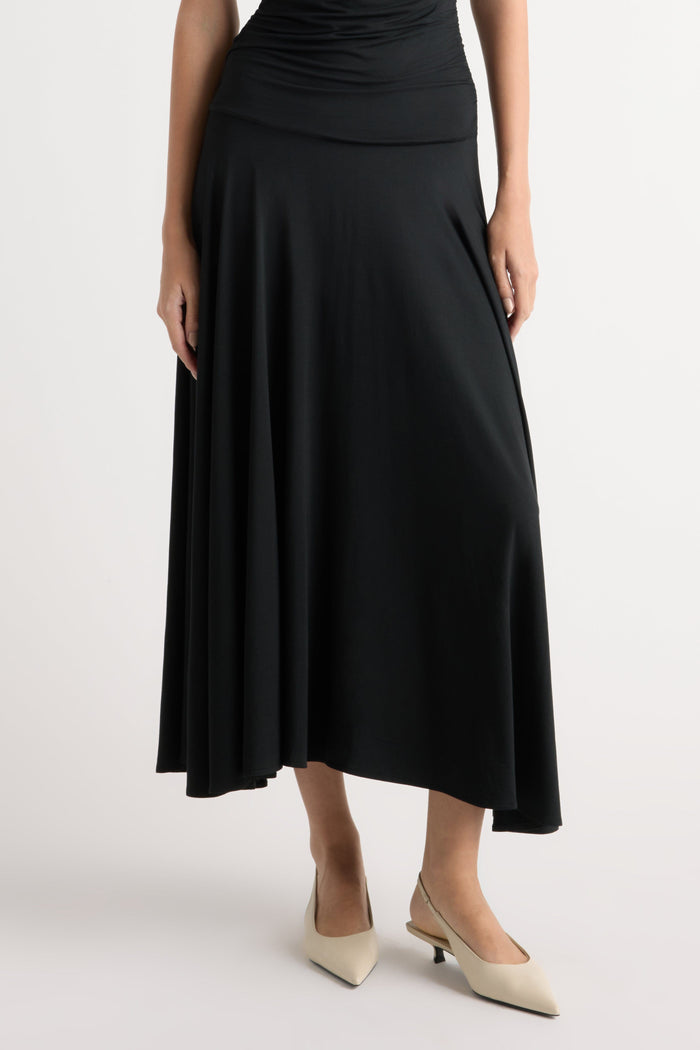 Karolina | Tamsin Ruched Drop-Waist Maxi Dress in Size Extra Small