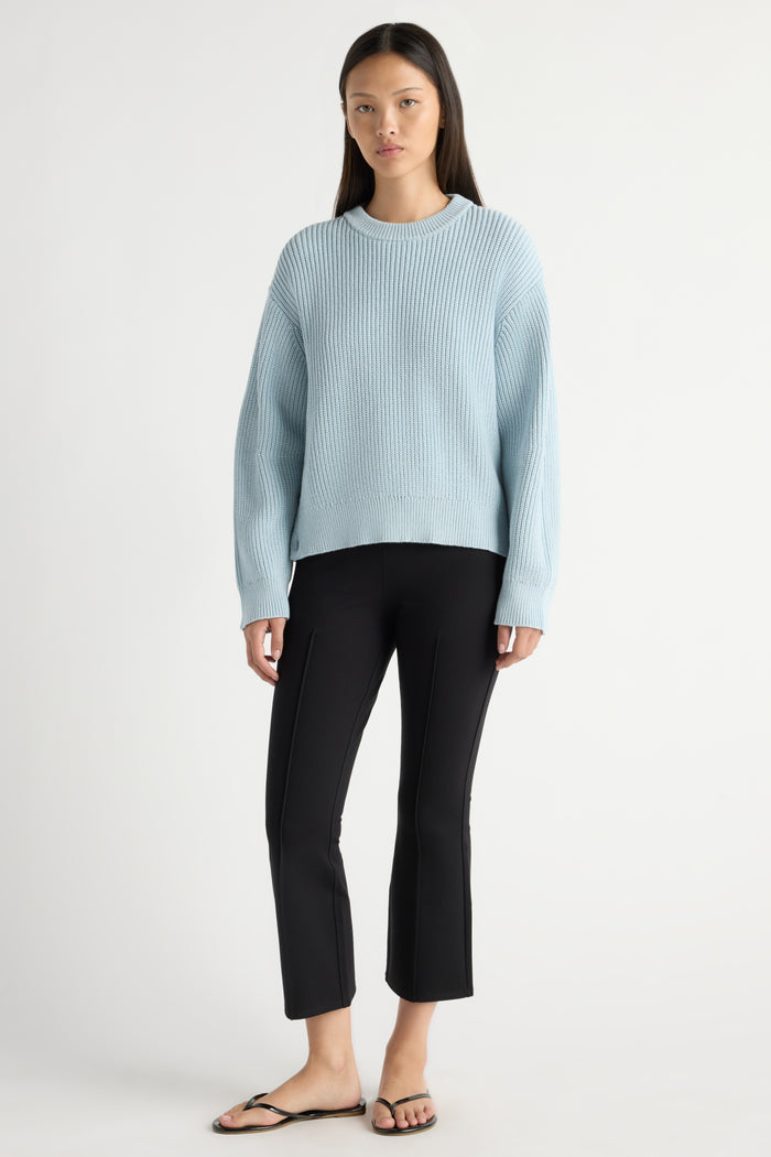 May-Li | Tatum Side-Button Split Sweater in Size Small