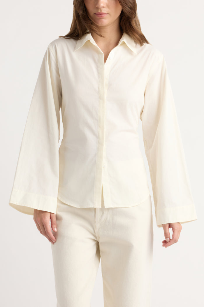 Renée | Theo Relaxed Bell-Sleeve Shirt in Size Small