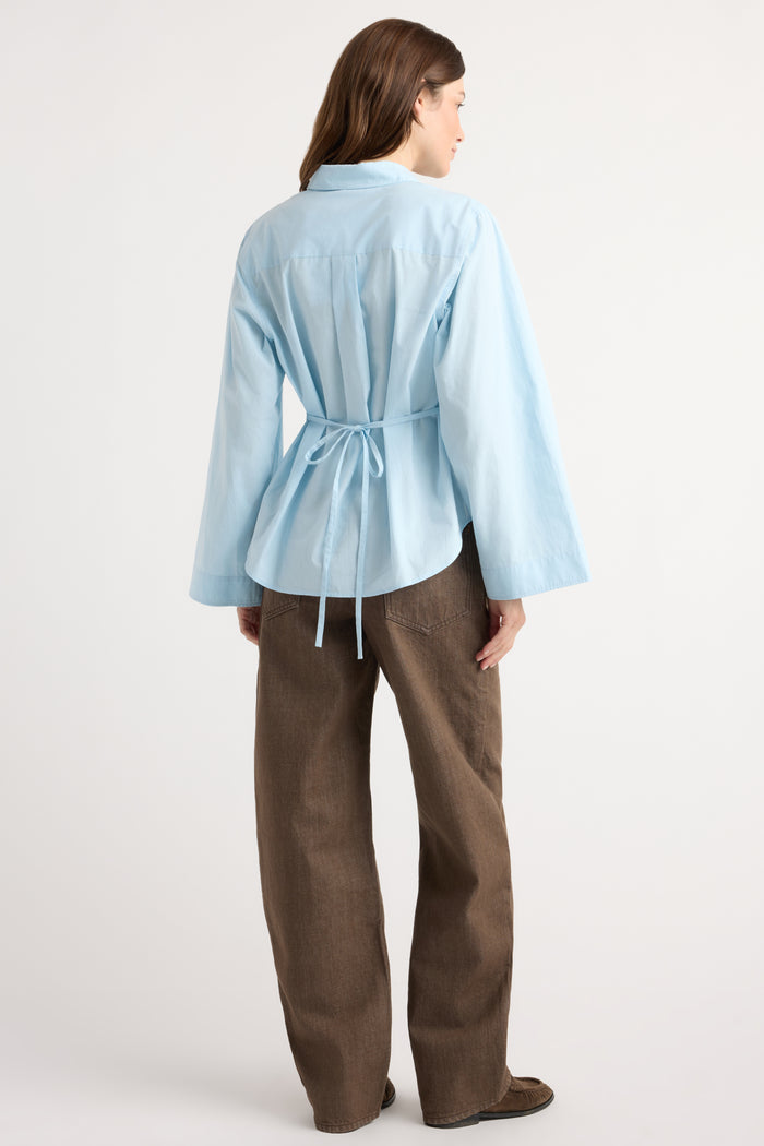 Renée | Theo Relaxed Bell-Sleeve Shirt in Size Small