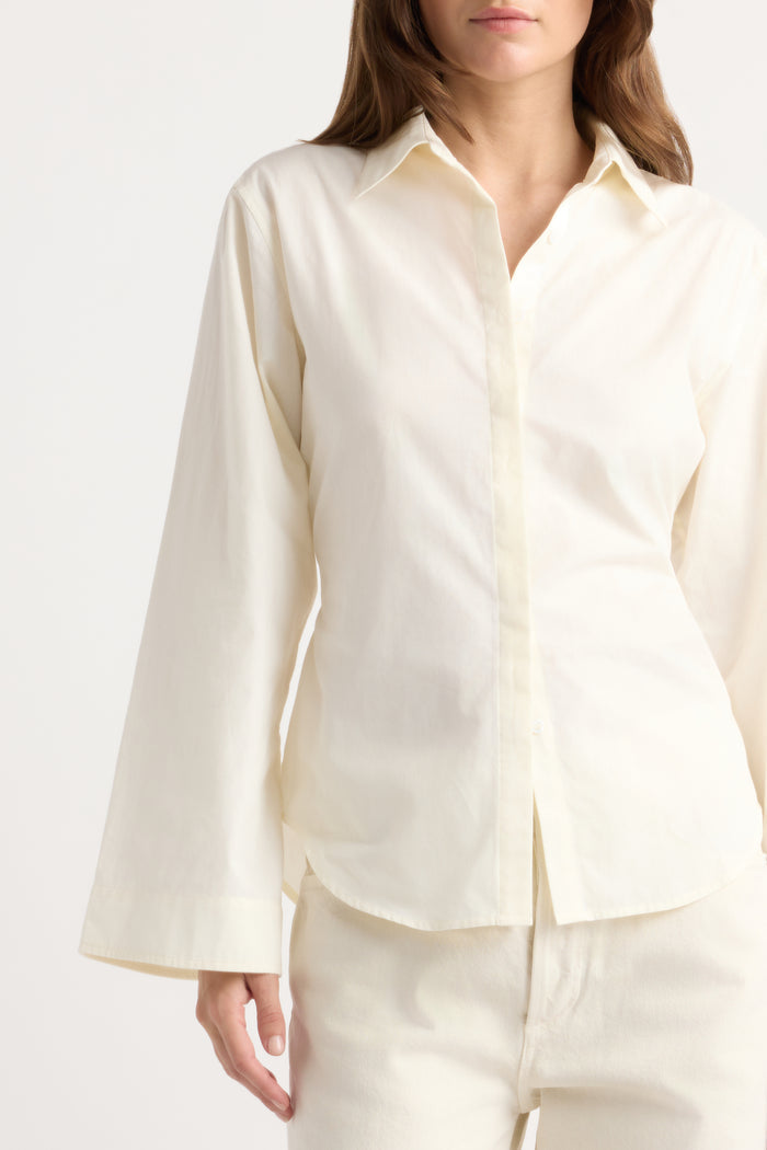 Renée | Theo Relaxed Bell-Sleeve Shirt in Size Small