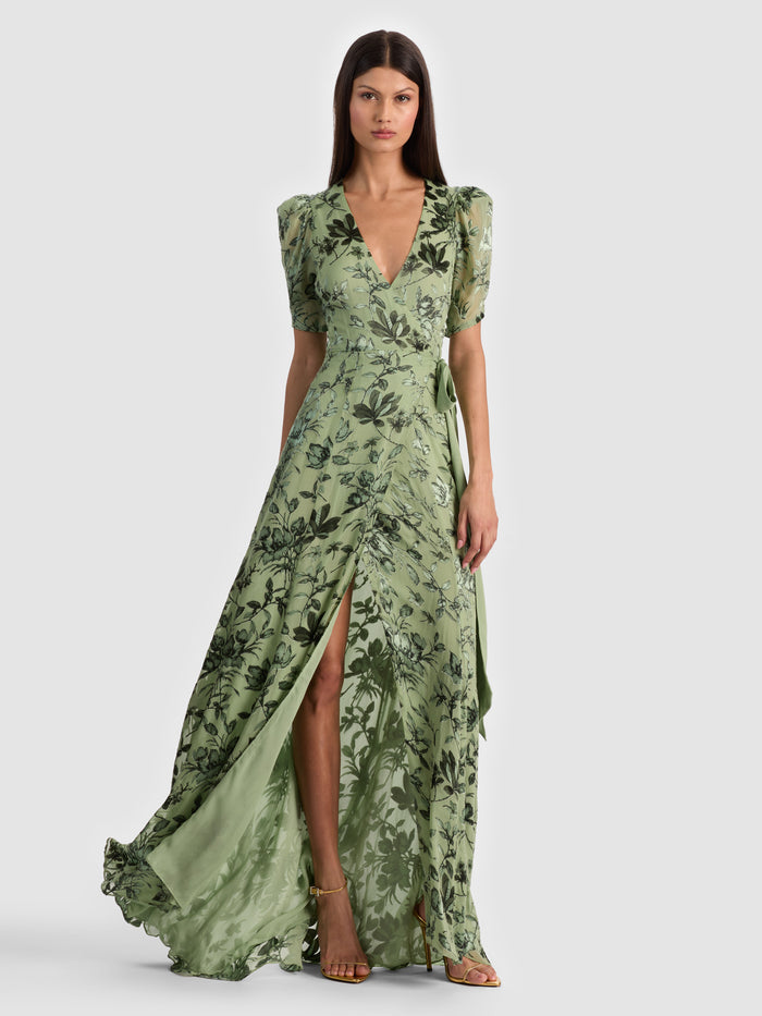 TIANA MAXI DRESS - MYSTIC GARDEN SAGE