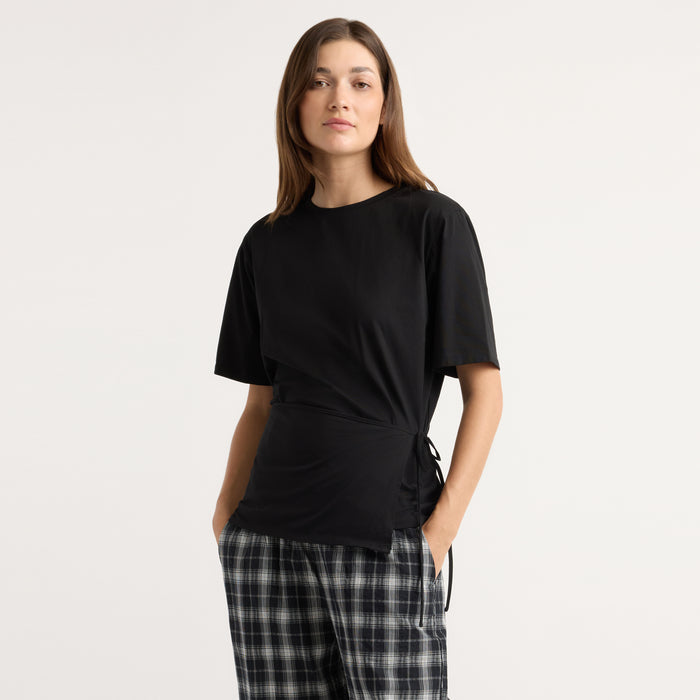 Tinsley Side-Tie Wrap Tee