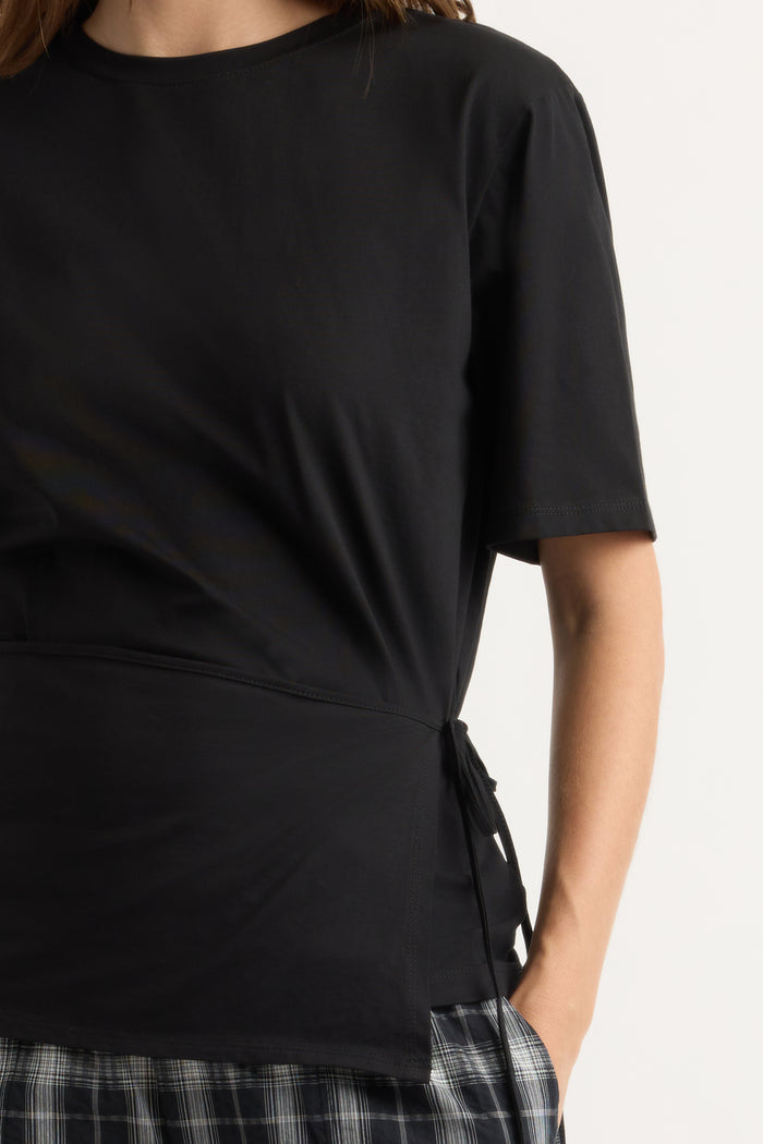 Renée | Tinsley Side-Tie Wrap Tee in Size Small