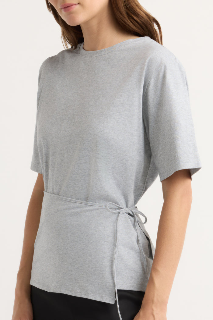 Renée | Tinsley Side-Tie Wrap Tee in Size Small
