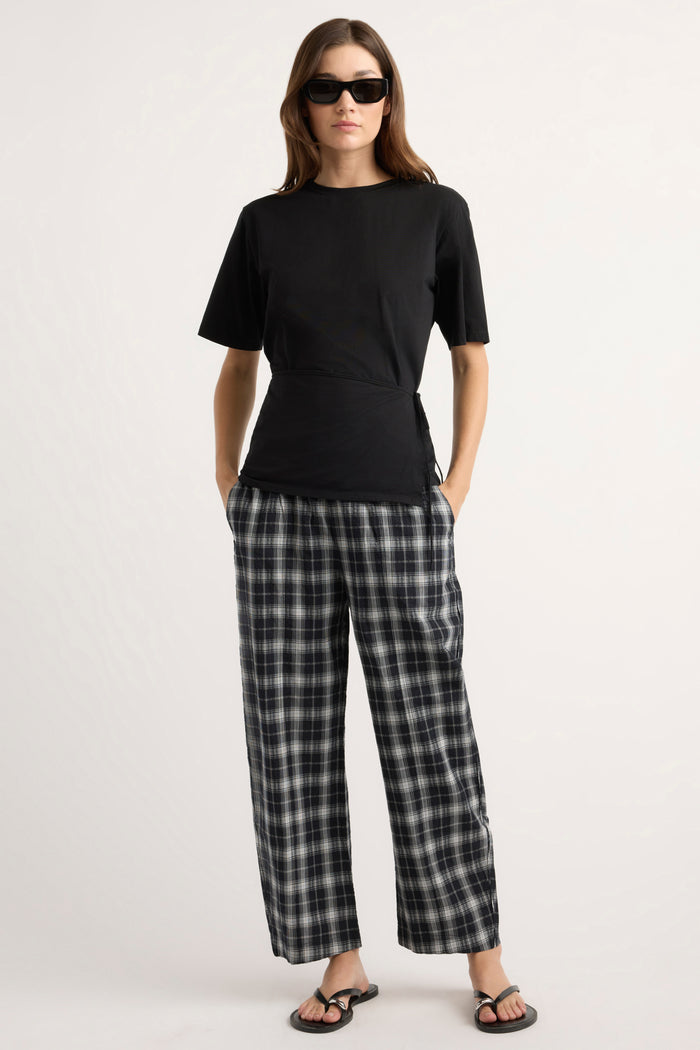 Renée | Tinsley Side-Tie Wrap Tee in Size Small