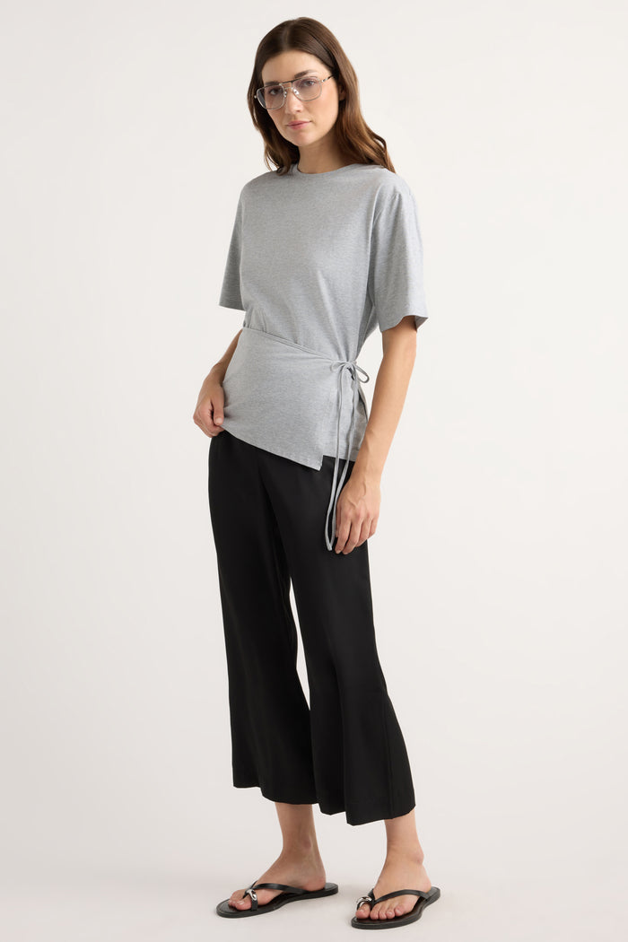 Renée | Tinsley Side-Tie Wrap Tee in Size Small