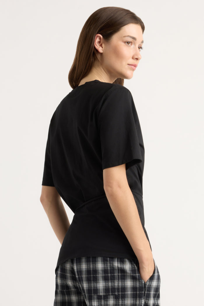 Renée | Tinsley Side-Tie Wrap Tee in Size Small