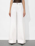 TRISH VEGAN CROC PANT - OFF WHITE