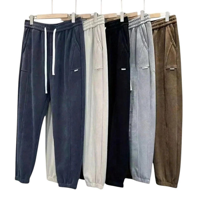 Trousers Men Corduroy Casual Relaxed Fit Outdoor Comfort