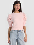 TYLER PUFF SLEEVE TOP - ENGLISH ROSE