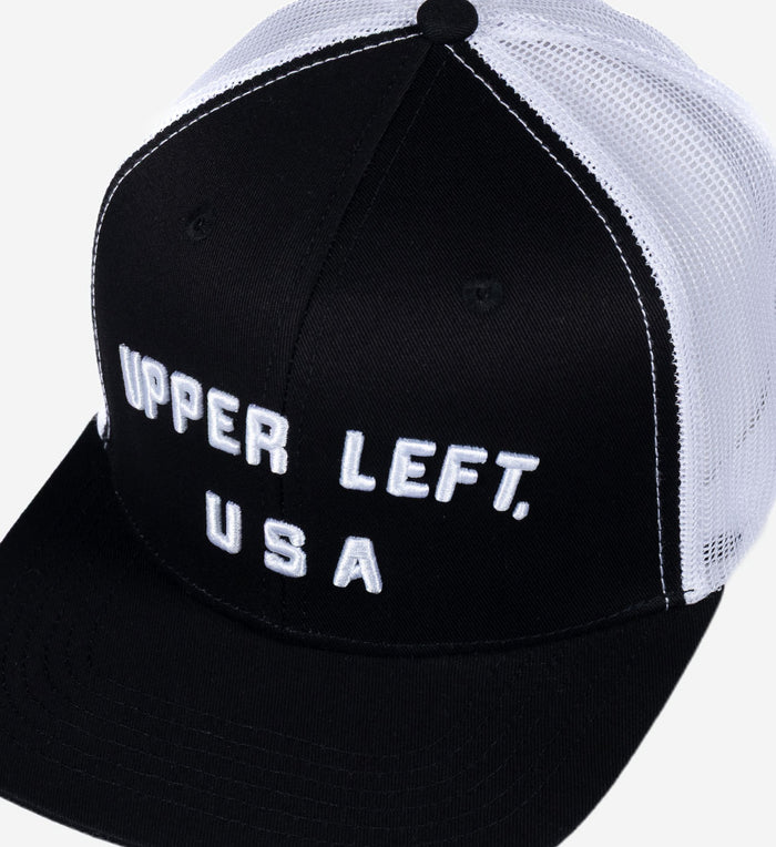 Upper Left, USA Trucker Hat - The Great PNW