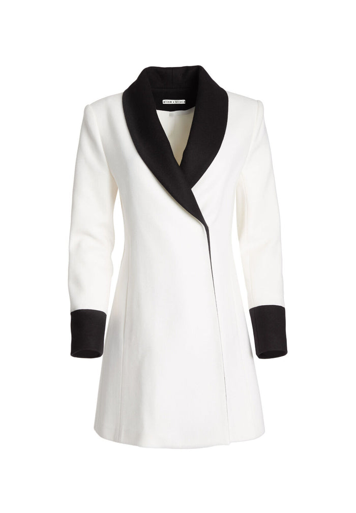 VANCE SHAWL COLLAR COAT - SOFT WHITE