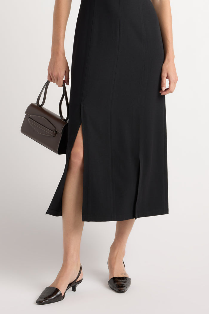 Renée | Vesper Front-Vent V-Neck Dress in Size Small