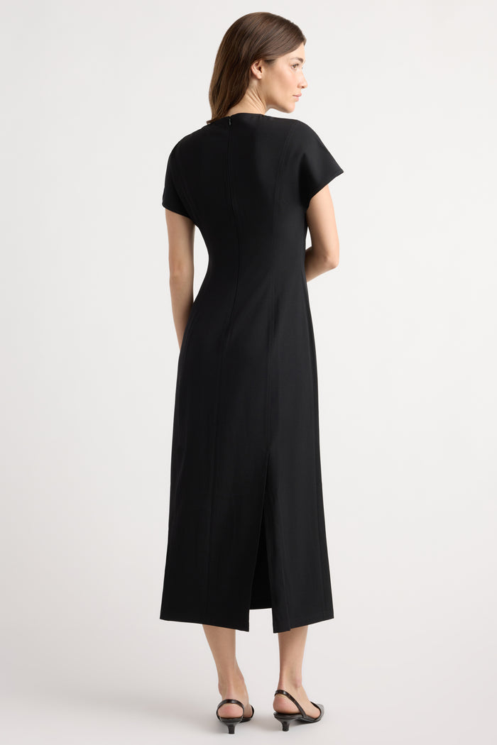 Renée | Vesper Front-Vent V-Neck Dress in Size Small
