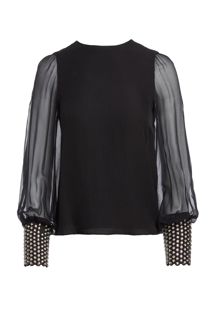 VIX BLOUSON SLV EMB CFF TP - BLACK