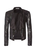 WARREN EMBELL SHORT BLAZER - BLACK