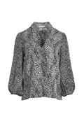 WILLA BLOUSON SLEEVE TOP - WHITE / BLACK
