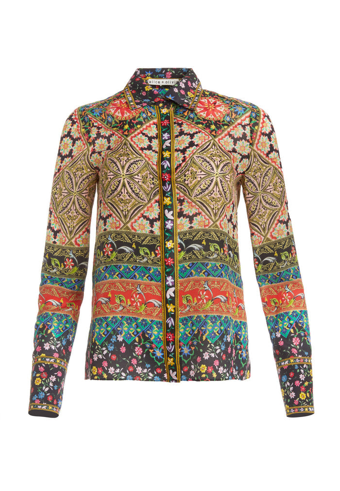 WILLA LRG COLLAR RBBN PLKT TP - RENZO TILE