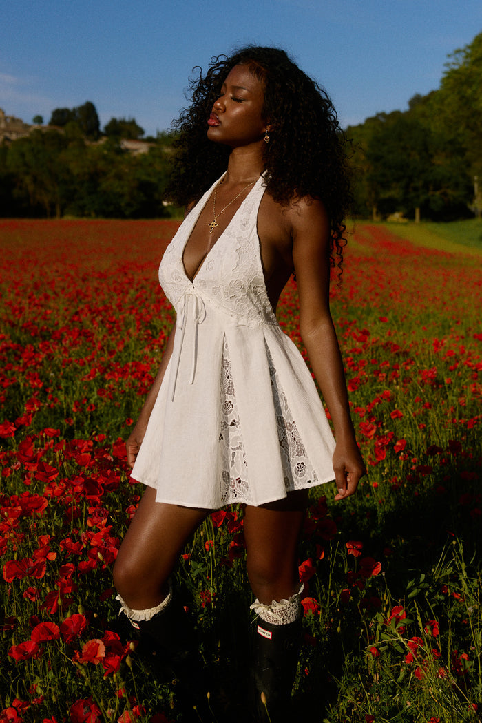 Willow Mini Dress in Celeste